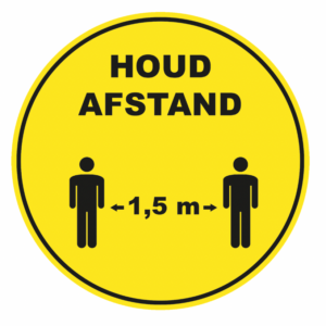 Houd afstand sticker