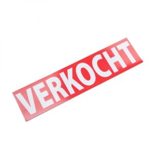 Verkocht stickers